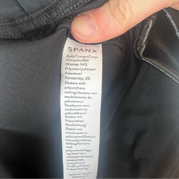 SPANX faux patent leather leggings black size XL - Picture 11 of 11